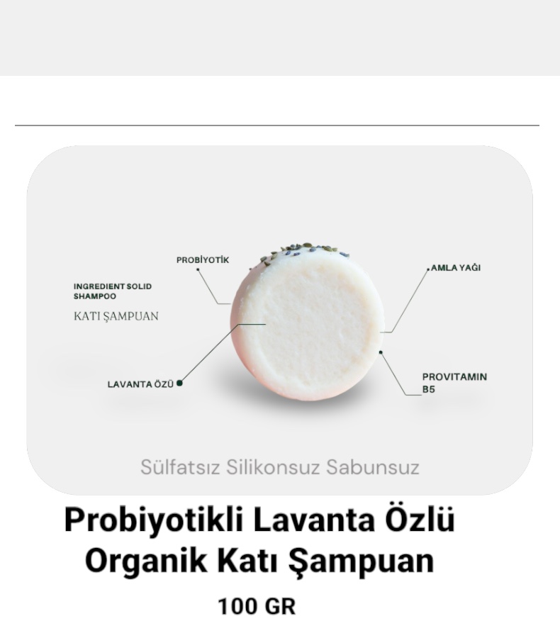 Probiyotikli Doğal Katı Şampuan