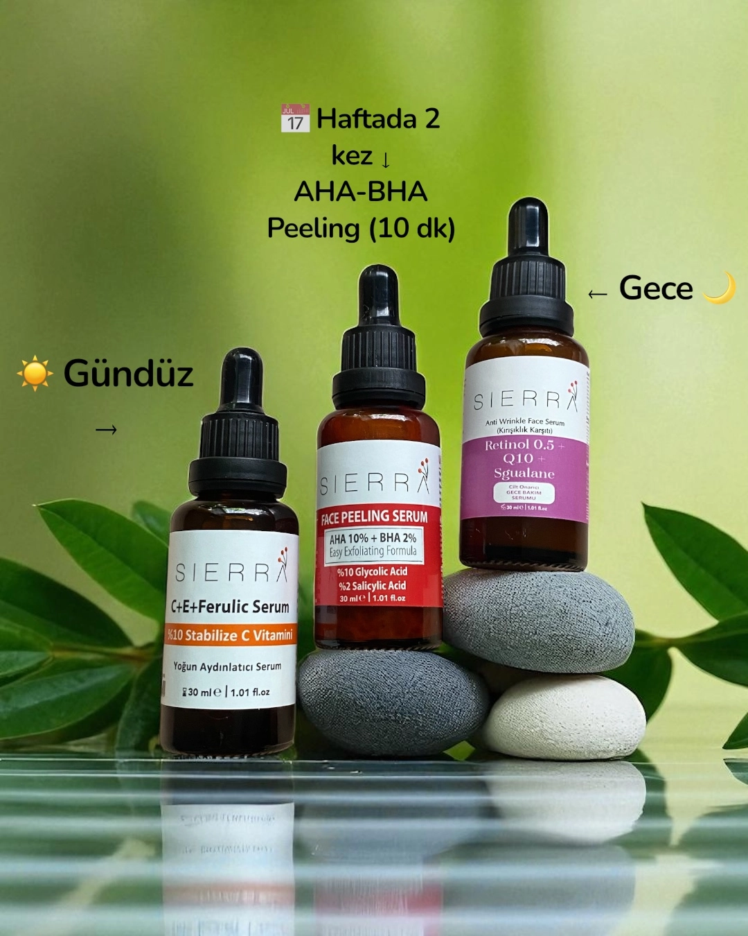 Leke, Kırışıklık ve Donuk Cilde Karşı Güçlü 3’lü Serum Seti