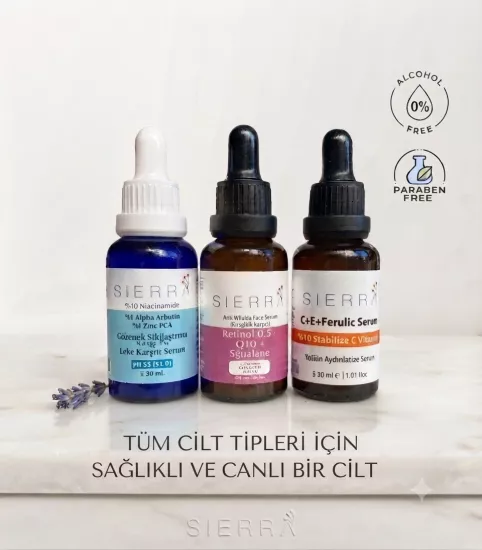 Cilt Aydınlatıcı ve Leke Giderici 3’lü Serum 
